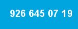 926 645 07 19 926 645 07 19